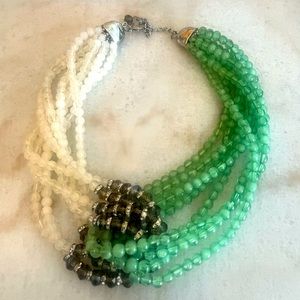 Anthropologie Two Tone Beaded Necklace